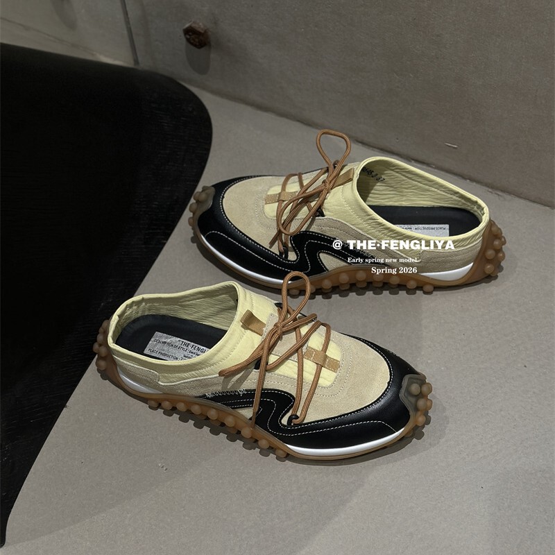 Add 100 Yuan for Color-Blocked Thick-Soled Sports Casual Shoes for Women, Lace-Up Lightweight Mules, All-Season Versatile German Training Shoes Add 100 Yuan for Color-Blocked Thick-Soled Sports Casual Shoes for Women, Lace-Up Lightweight Mules, All-Season Versatile German Training Shoes