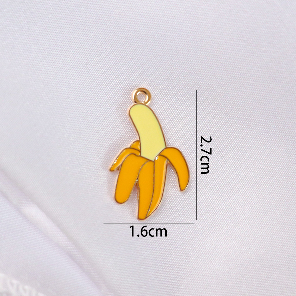 Colgante de frutas de aleación con gota de aceite, DIY pulseras y pendientes