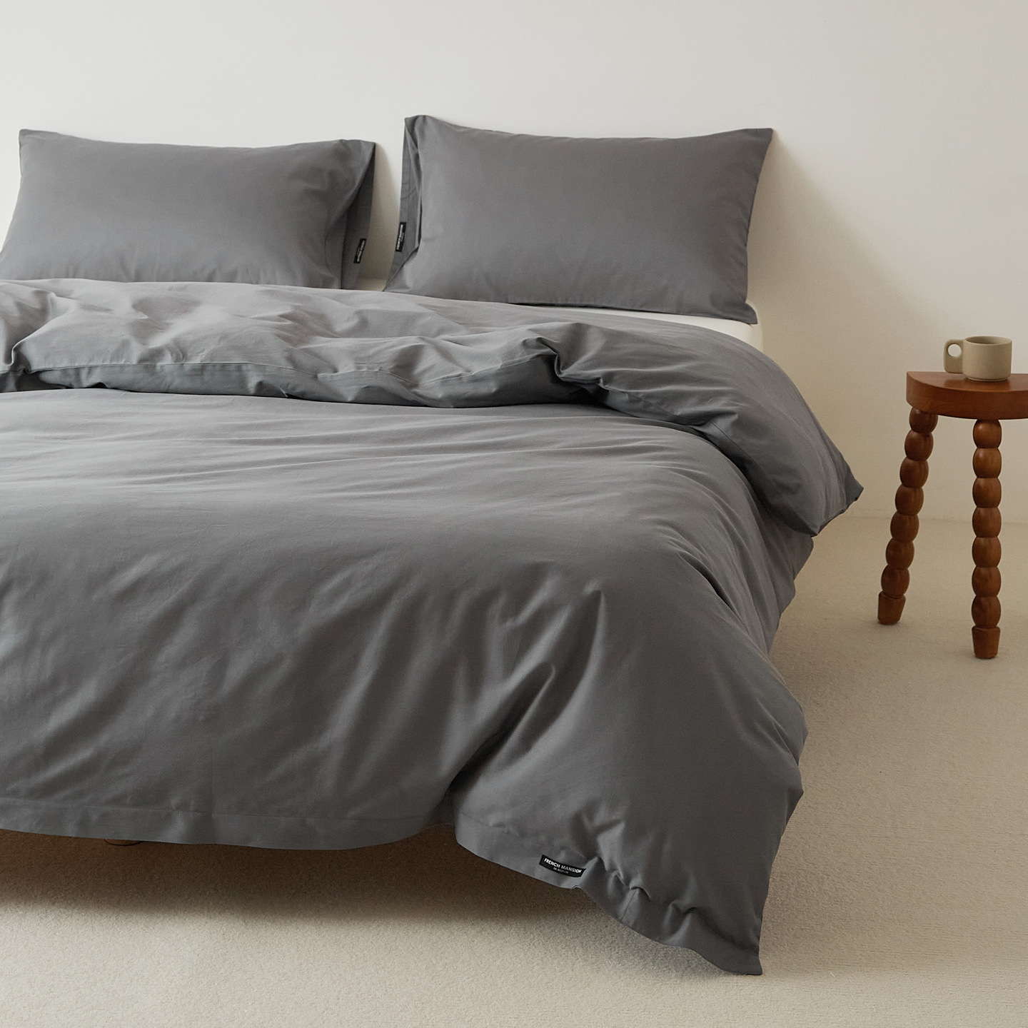 100s純綿の綿の長い綿の毛を磨いて布団カバーの単品の秋冬の厚いベッドカバーの綿の布団カバーの純色のシーツの枕カバー