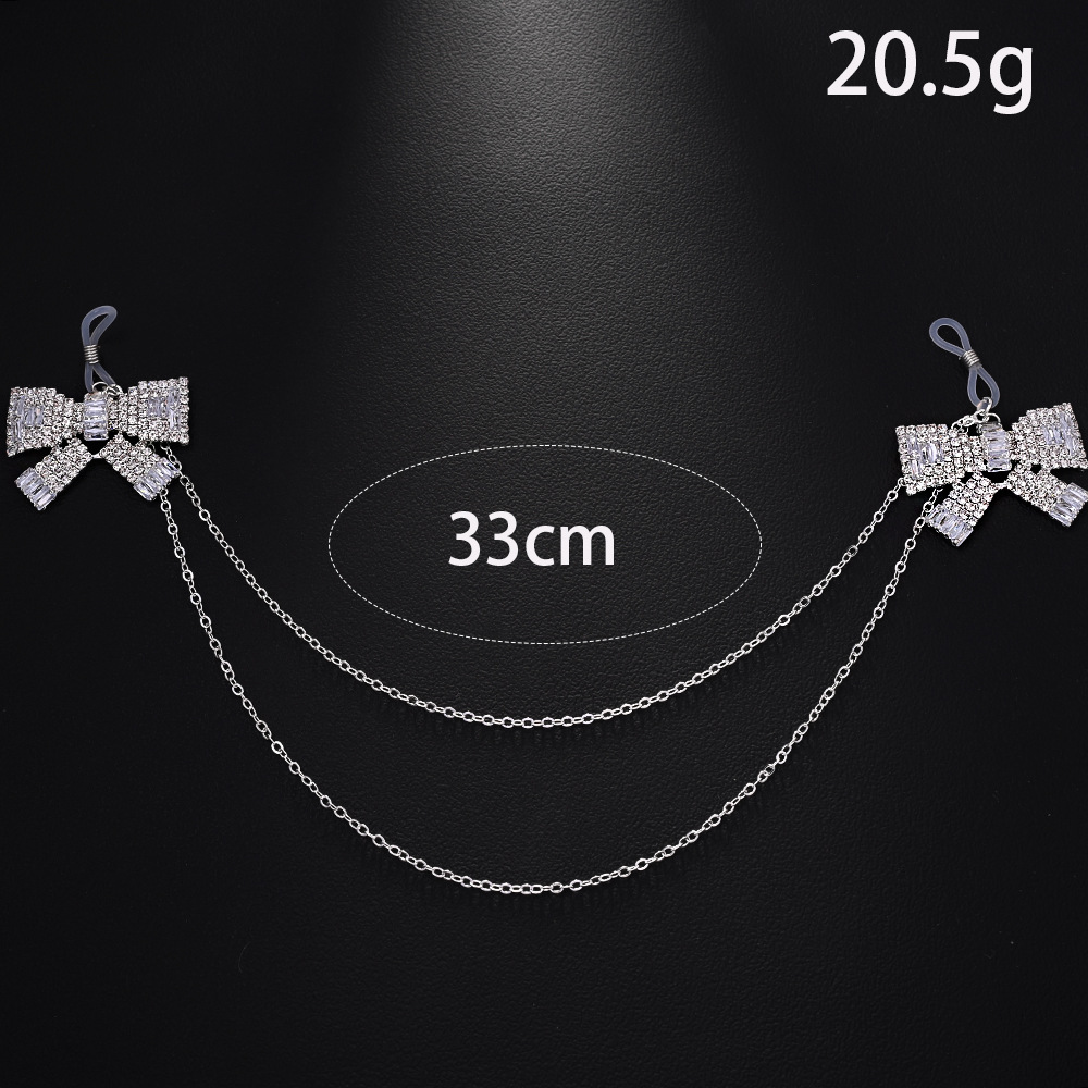 Amazon explosión mariposa cadena de pecho mujer doble cuello colgante cadena de pecho diamante accesorios de discoteca cadena del cuerpo image 2