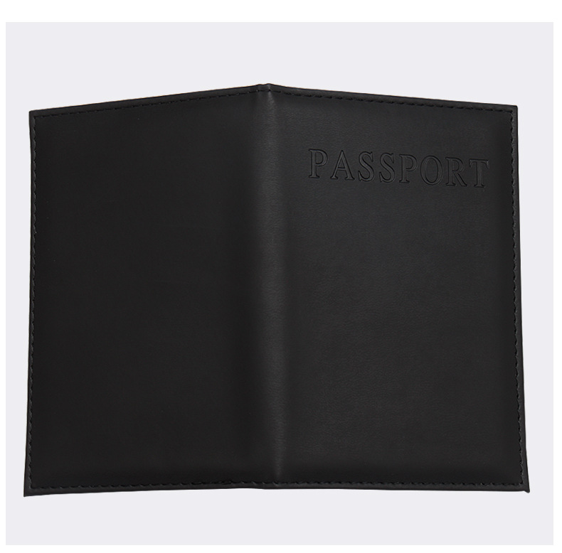 Unisex Solid Color Pu Leather Flip Cover Card Holders