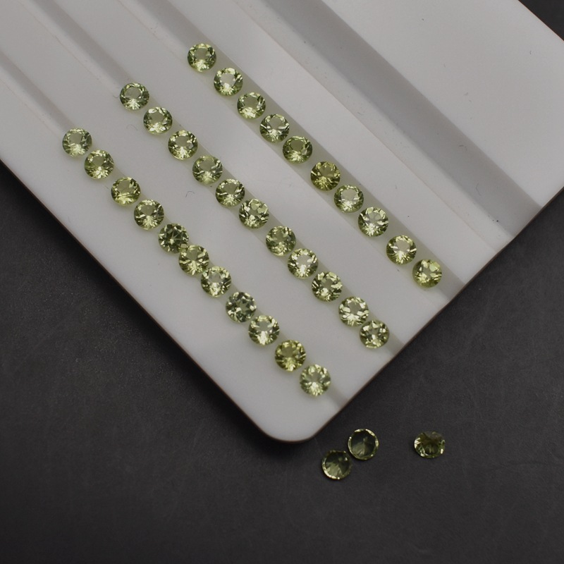 天然橄榄石圆形裸石