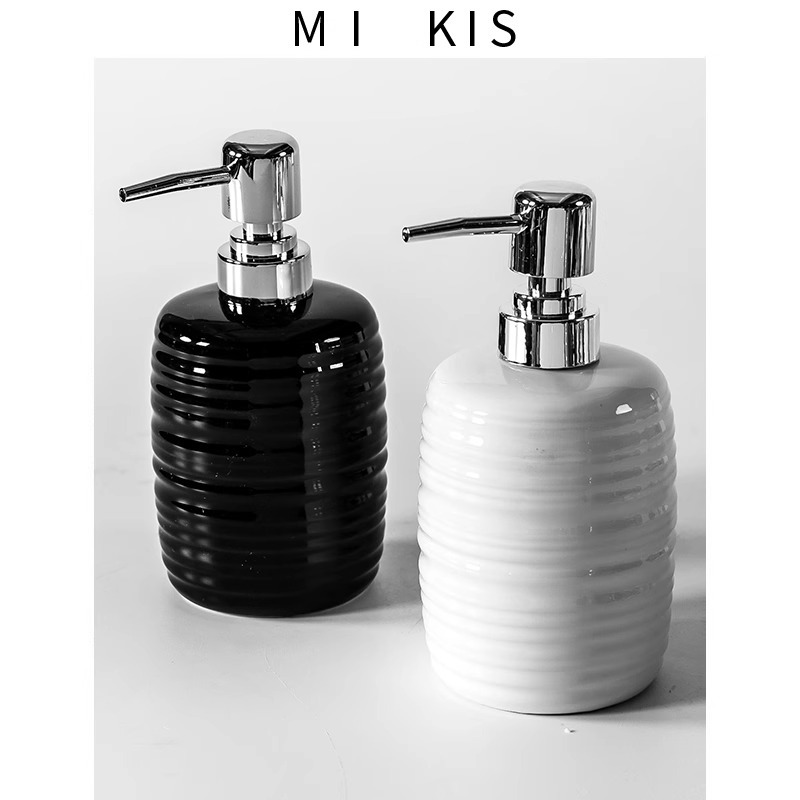轻奢陶瓷洗手液瓶子按压瓶洗衣液沐浴露洗洁精空瓶分装瓶起泡器瓶