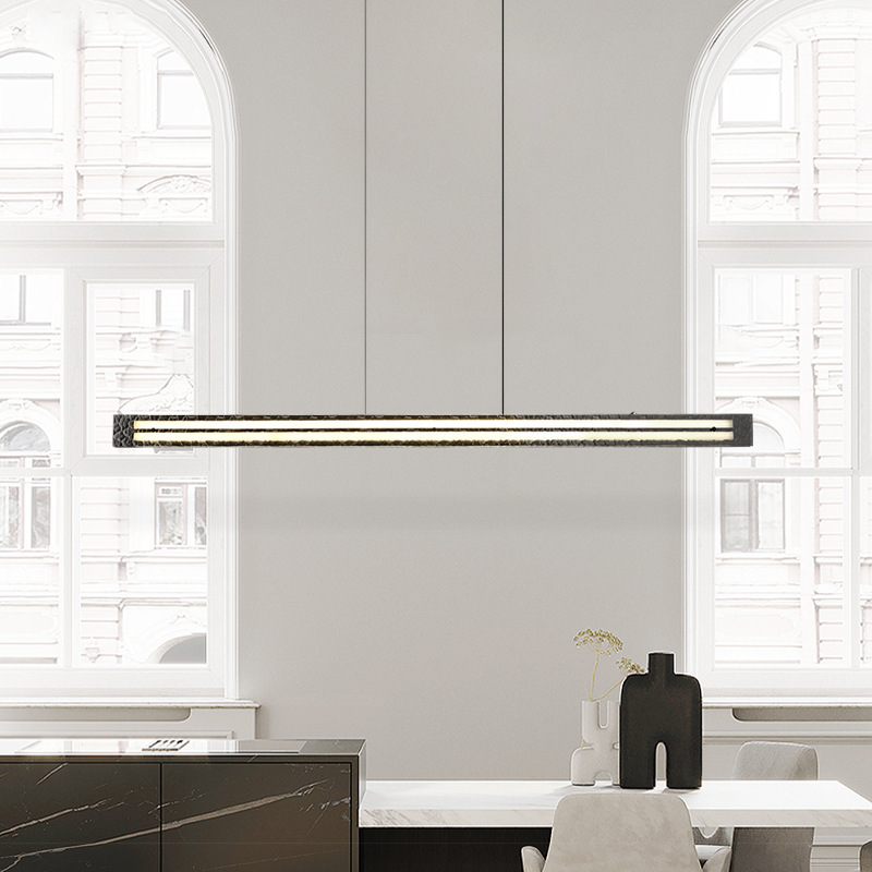 Minimalista italiano con una larga línea de agua de vidrio del restaurante candelabros diseñadores creativos lujosos bar de mesa de comedor lujosos de alta gama