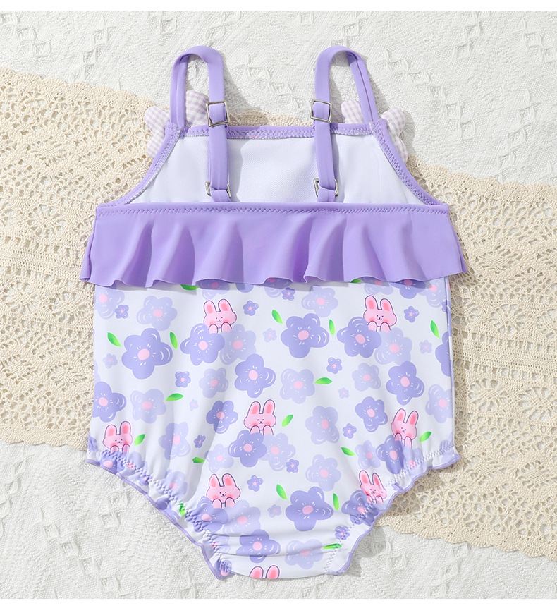 Girl'S Flower One-pieces Kids Swimwear display picture 1