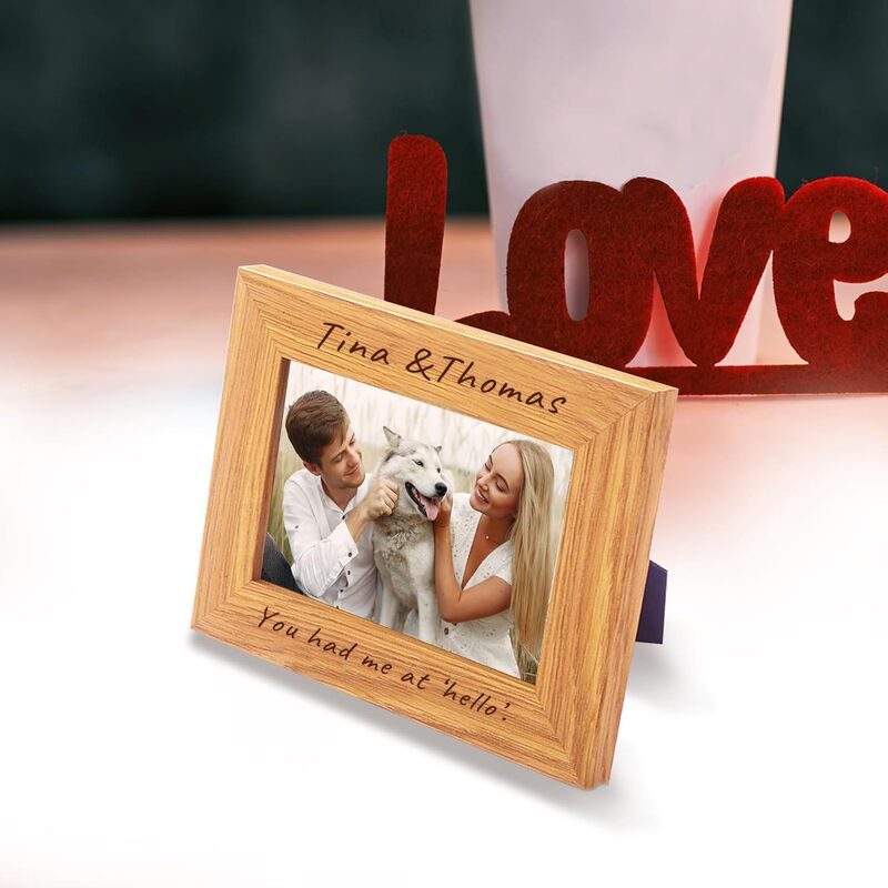 Wooden Desktop Photo Frame Home Wall-Mounted Suspended Solid Wood Photo Frame Office Countertop Simple Wooden Photo Frame