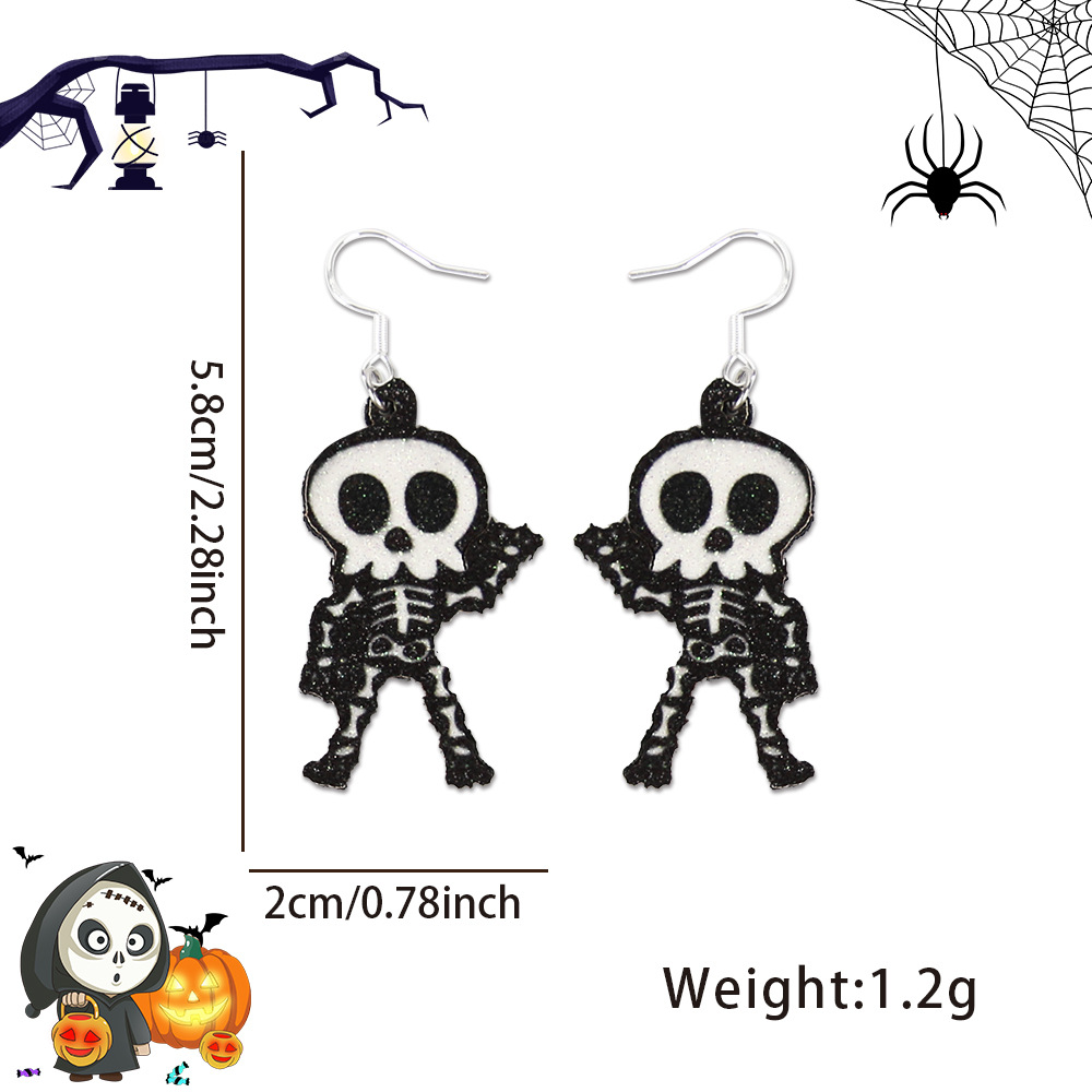Amazon nuevos pendientes de Halloween araña murciélago pendientes adultos niños decoración de fiesta horrores extraños pendientes