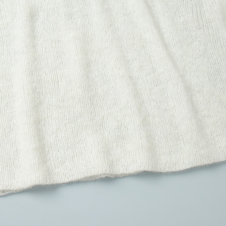 Bộ đầm dệt kim hai mảnh nữ gồm áo cardigan dài tay và đầm liền thân dáng dài — trắng, tím chi tiết 33