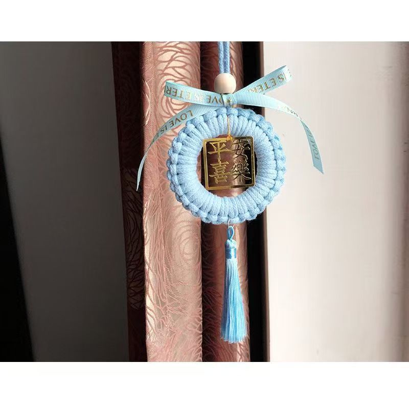 Handmade DIY Gift Red String Hanging Ornament for Peace and Joy, Attracts Wealth and Good Fortune, New Car Hanging Tag, Car Interior Decoration, Gift for Boyfriend