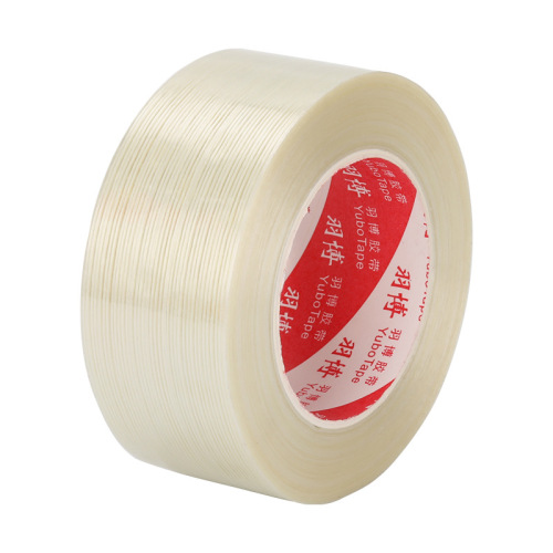 High-viscosity transparent fiber tape, strip glass fiber cloth, heat-resistant electrical wire bundling packing tape