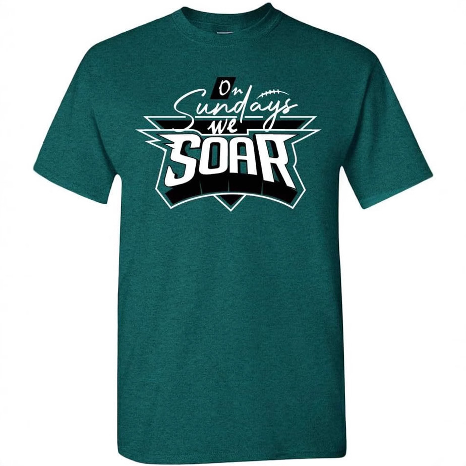 Philadelphia Sunday We Soar Camiseta masculina para los fanáticos del fútbol Moda masculina Camiseta gráfica suelta de gran tamaño