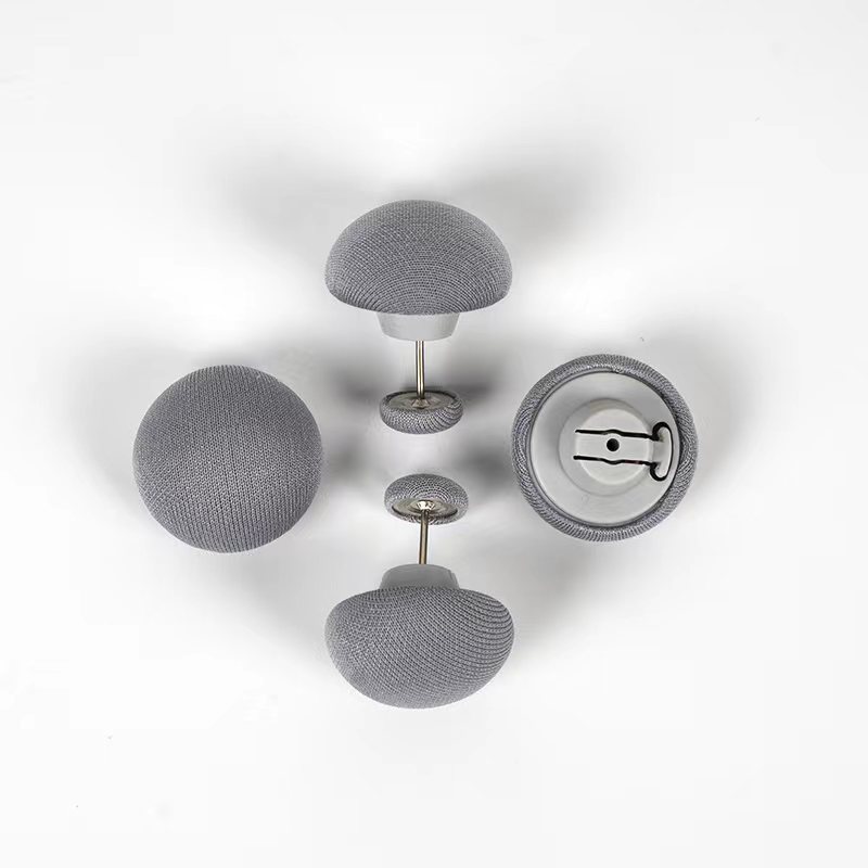 1 серая голова из мха Гейба (с тканевыми заклепками)