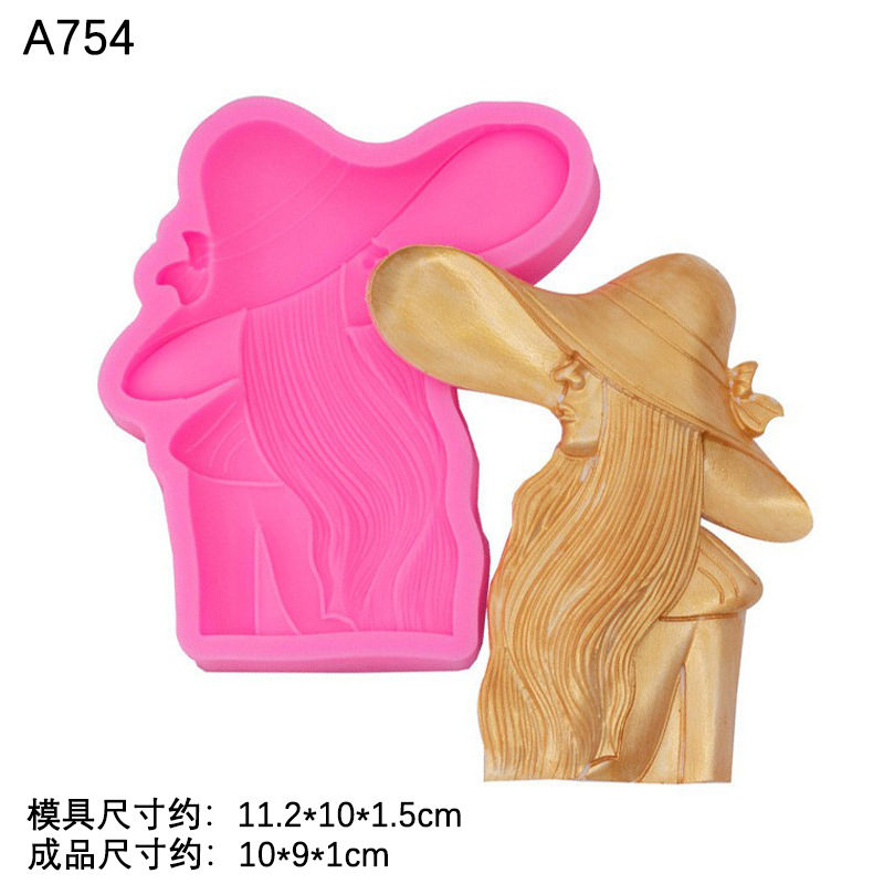 Sombrero niños y niñas silicona molde DIY jabón hecho a mano aromaterapia vela decoración para hornear fondant de chocolate