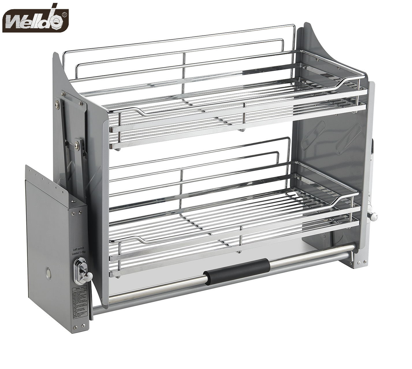 Welldo纬东 厨房吊柜升降机拉篮双层收纳升降机拉篮调味拉篮