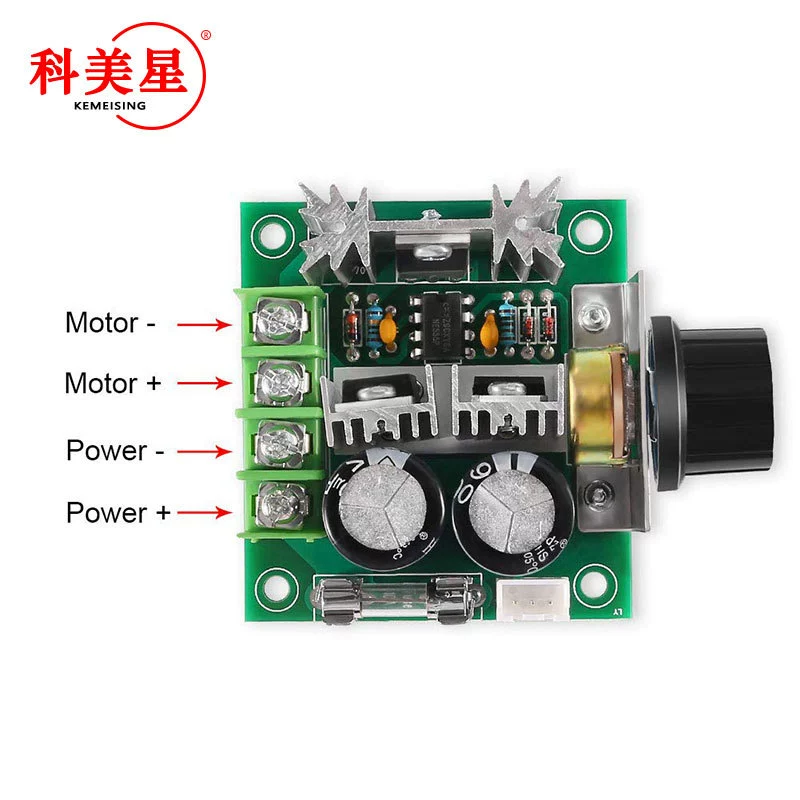 DC Motor Speed Regulator PWM, Stepless 12–40V 10A, High-Efficiency Pump Controller