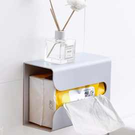 创意家用无痕粘贴式抽纸盒现代简约免打孔吸壁纸巾盒墙上纸巾架