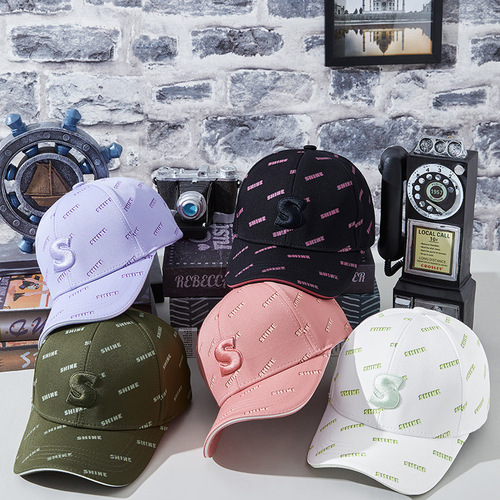 Spring and summer new fashion trend embroidered versatile golf baseball cap for men and women outdoor sunshade and sun protection peaked cap