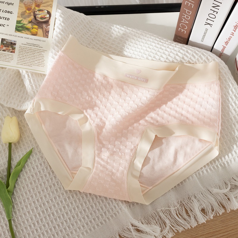 Ropa interior de mujer de algodón puro entrepierna transpirable Mediados de cintura triángulo pantalones cortos cabeza chica japonesa más tamaño ropa interior sin costuras al por mayor