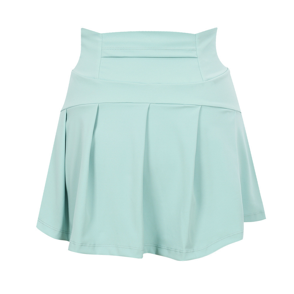 Falda de tenis de nailon estilo Lulu, de alta elasticidad, de seda helada, fina, transpirable, antiexposición, para yoga y deportes, para mujer.