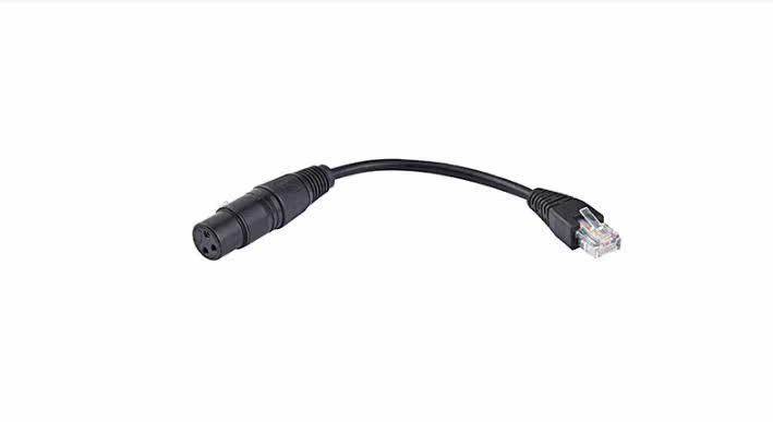 RJ45公转卡侬3芯母头网线转卡农头XLR3灯光DMX512网络传输线