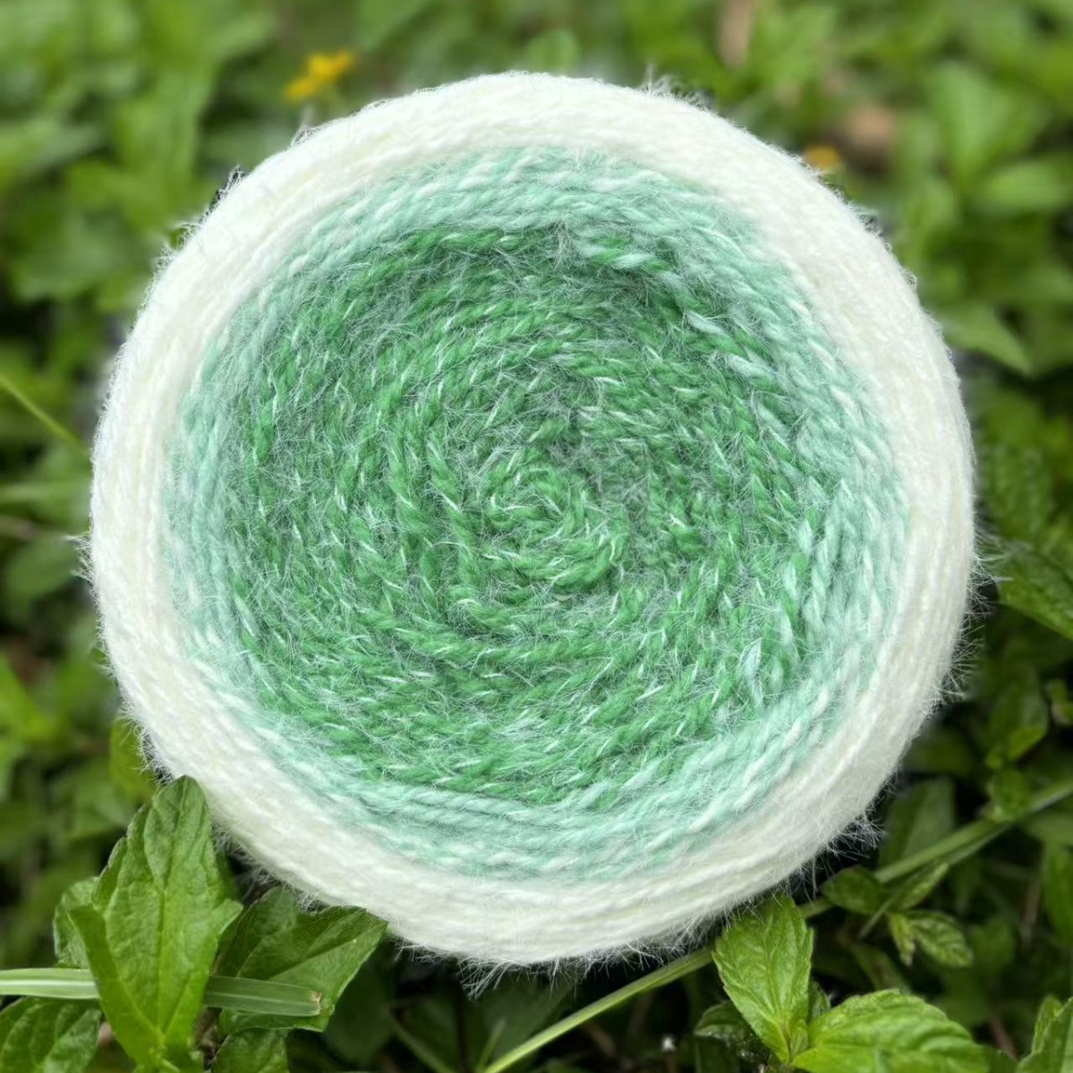 渐变蛋糕线毛线团七星毯星星毯手工编织DIY可钩织玫瑰花束毯围巾