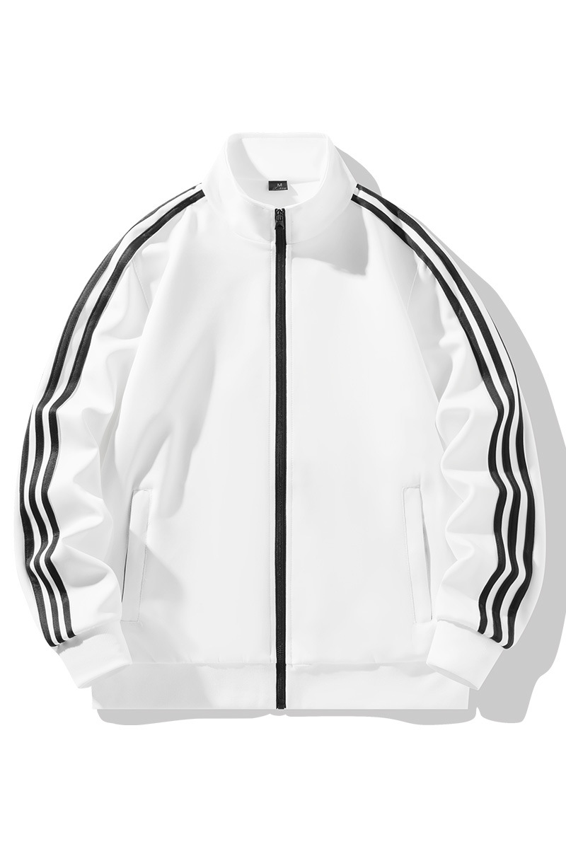 Comercio exterior transfronterizo hombre tres barras collar juego deportivo logotipo personalizado primavera y otoño ocio dos piezas juego de soporte de compra grupal image 9