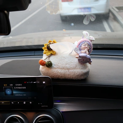 Car tissue box/set – trash can car storage bucket