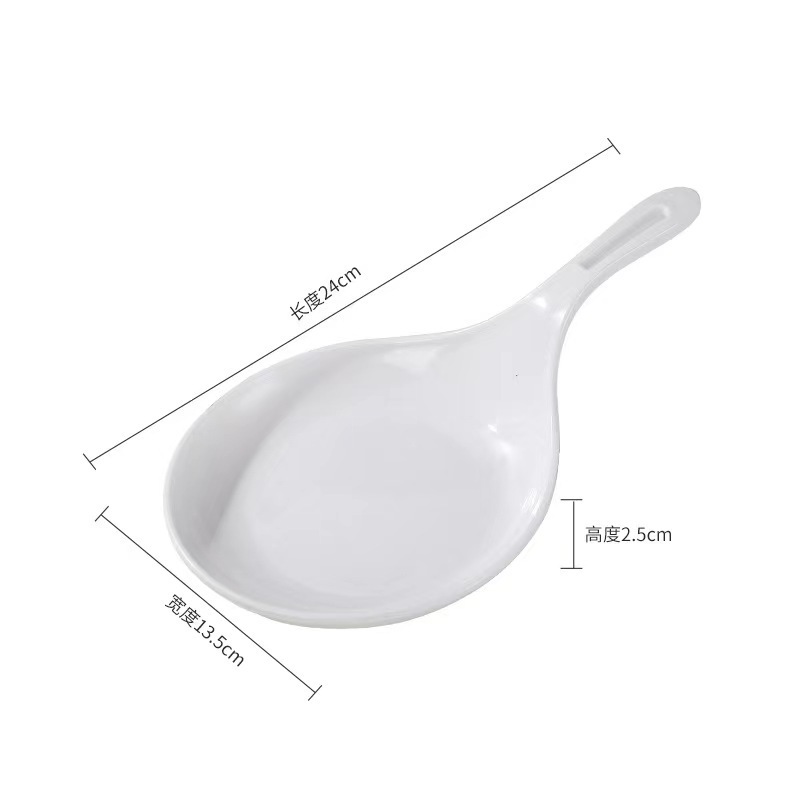 韩国网红Boki吃播同款大勺子韩式手持碟有柄盘手拿接菜盘子手持盘|undefined