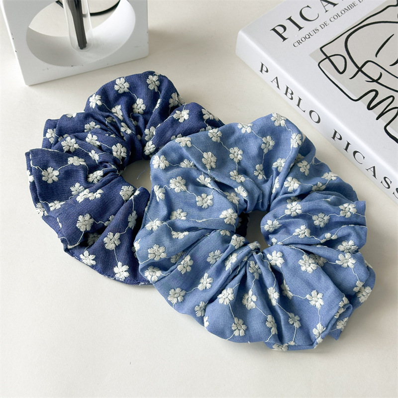30g Weight Hair Tie Hair Accessories Type 1 Piece Quantity Casual, Holiday, Street Occasion Cloth Material Floral Pattern All Seasons Season Women's Gender Elegant, Retro, Lady Style Elegant Retro Lady Women's Floral Cloth Hair Tie 4