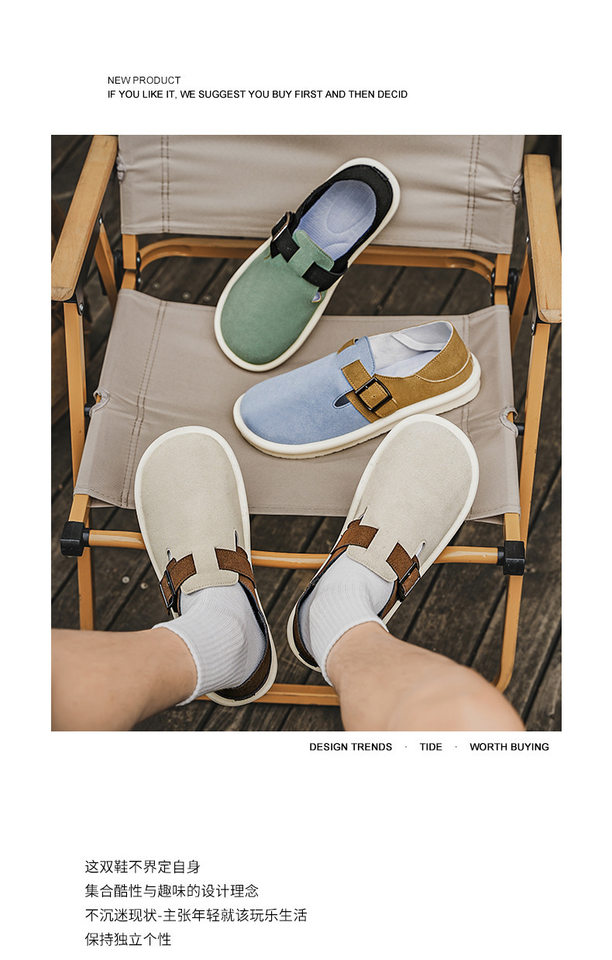 Dép sandal nam nửa gót không quai hậu, thoáng khí mùa hè, đế bằng nhẹ, size lớn 39–47 — BK 502m màu, BK 503m màu, BK 505m màu nâu, BK501 kaki chi tiết 38