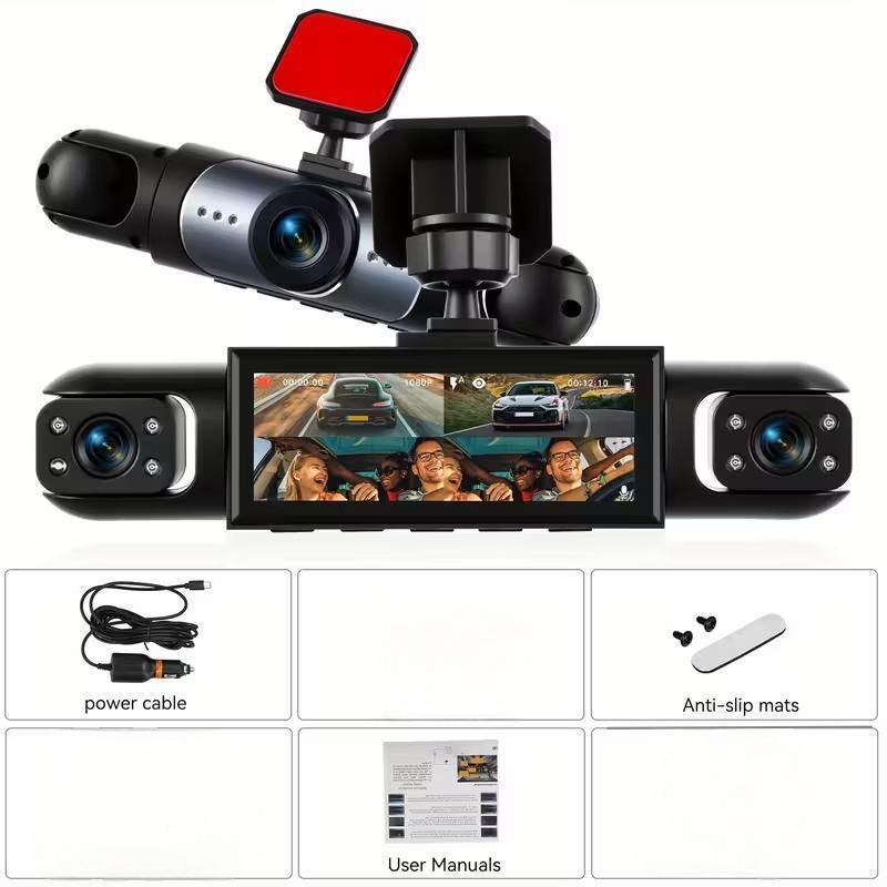 360° All-round Monitoring – Zhongxing Driving recorder - triple-lens-no-card-no-wifi