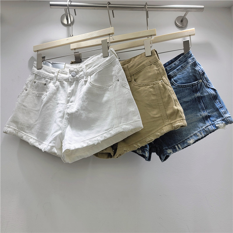 Pantalones Cortos Extra Cortos de Mezclilla para Mujer de Cintura Baja