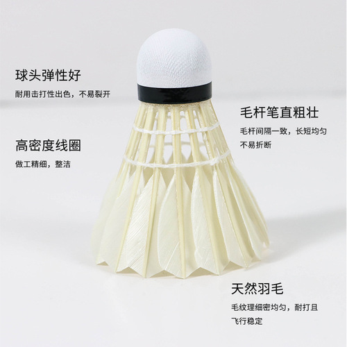 Antarctic badminton 12-piece goose feather game ball training entertainment ball durable flight stable table fiber ball