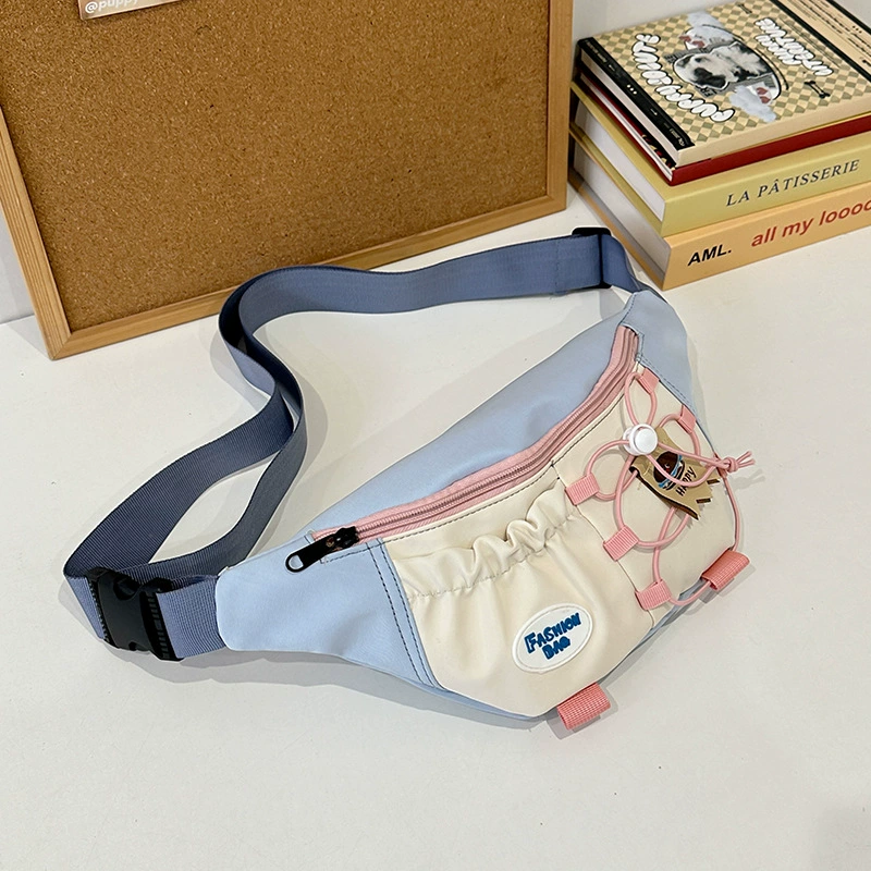 Japanese chest bag, shoulder bag for leisure, phone bag for students for cycling, sports belt bag