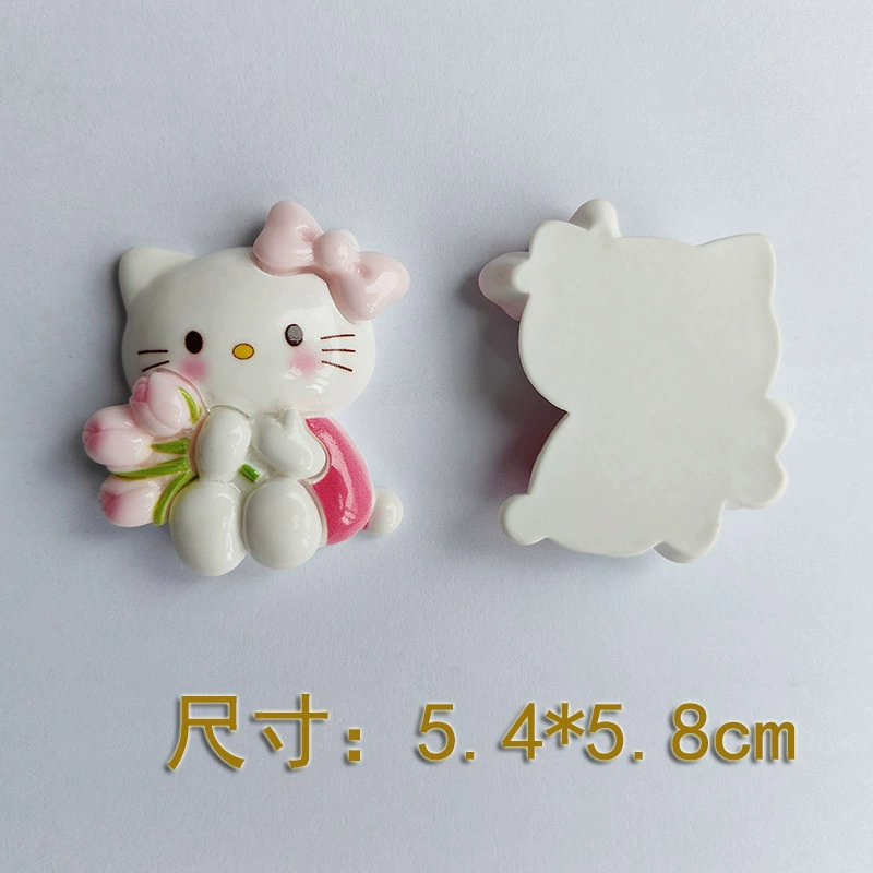 Резиновые аксессуары Sanrio — брелок для телефона и магнит на холодильник, ≈6×5,7 см, ручная работа