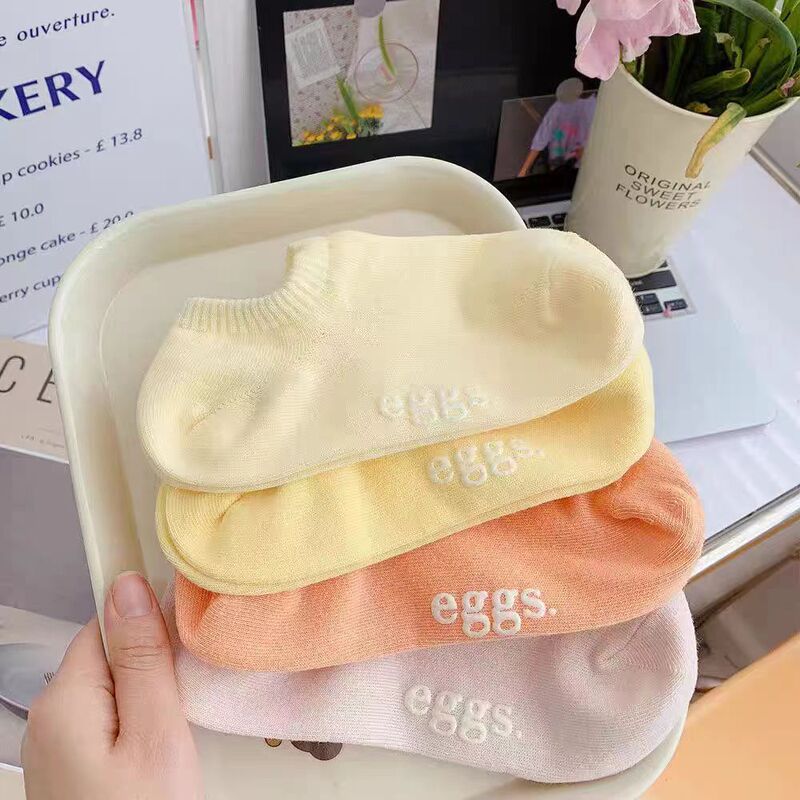 Socks for Girls Short Socks Spring and Autumn Pure Cotton Thin Boat Socks Summer Sweat Absorbing Breathable Sports Deodorant Thick Velvet Socks