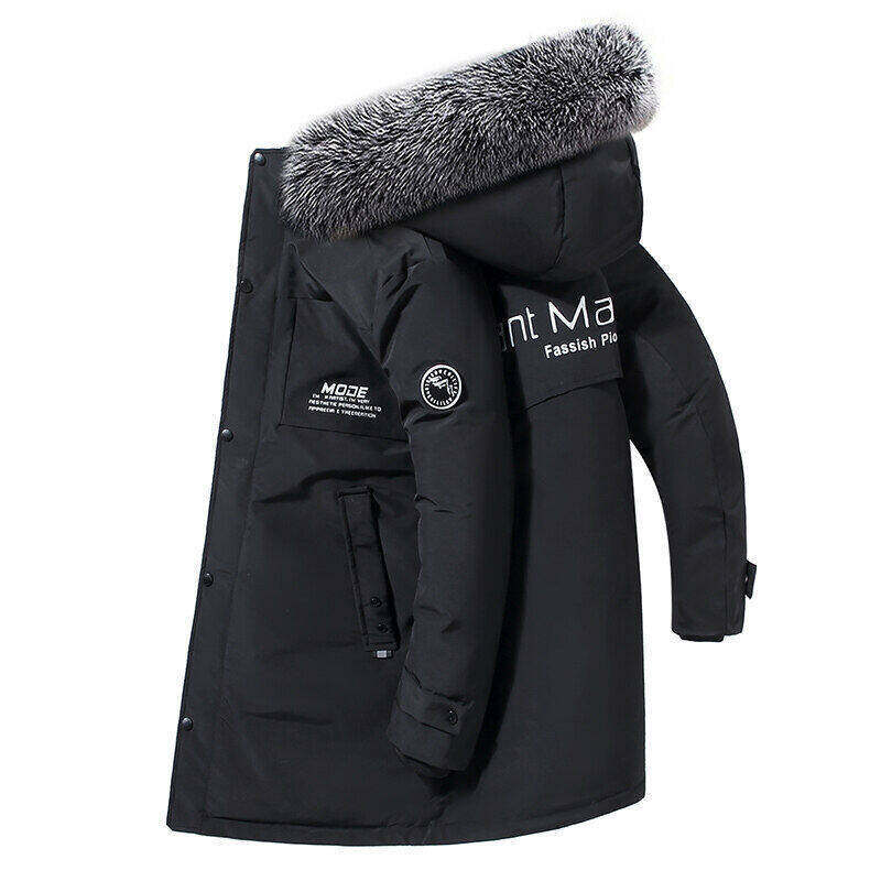 Men's Down Jacket White Duck Down Business Coat For Men_voghion.com