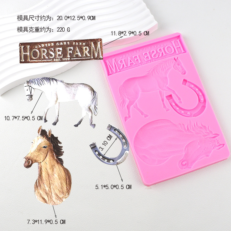 Horse de guerra molde de silicona silla de montar molde de chocolate pastel de arcilla ultra ligera para hornear