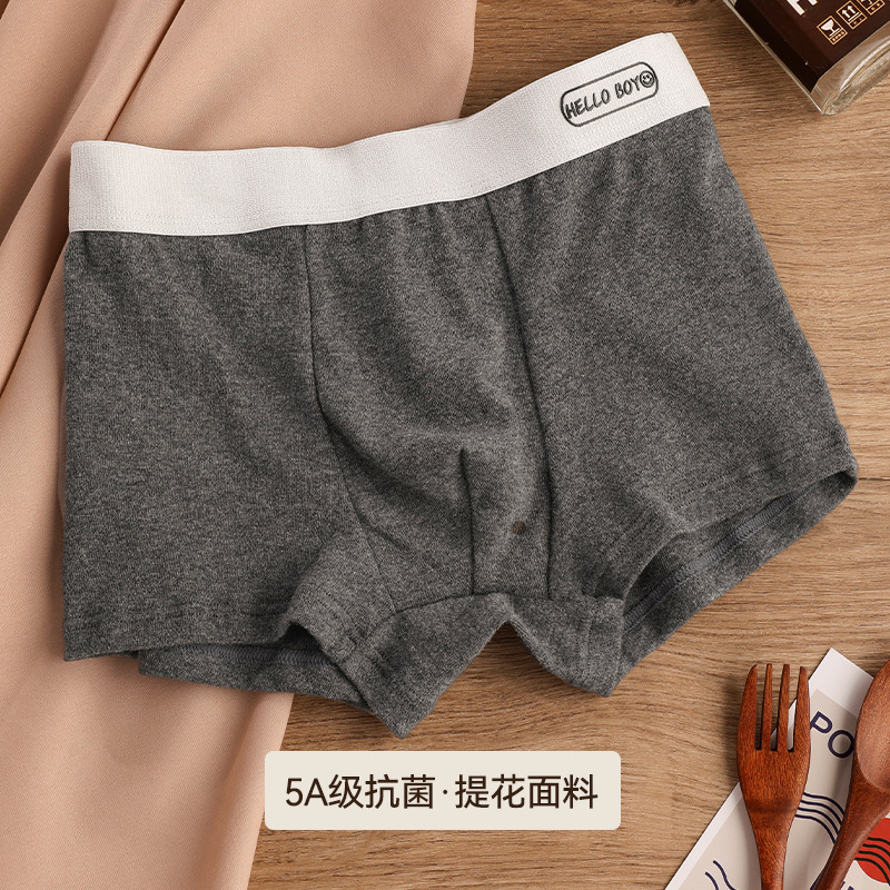 Calzoncillos bóxer de algodón para hombres pantalones bóxer antibacterianos y transpirables para jóvenes deportes verano ropa interior delgada para niños