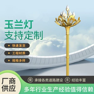 定制玉兰灯9米道路景观灯八叉九火欧式大型LED户外市政工程照明灯