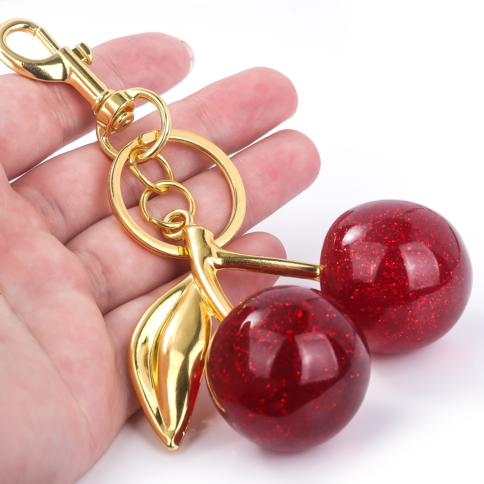 64g Weight Bag Pendant, Keychain Classification 1 Piece Quantity Holiday, Banquet, Travel Occasion Plastic, Resin Material Christmas Festival Cherry Pattern Fruit/Food, Plating Design Elegant, Hip-Hop, Simple Style Style 1 Piece Elegant Hip-Hop Simple Style Cherry Plastic Resin Fruit/Food Plating Christmas Bag Pendant Keychain 19