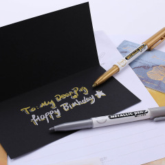 Guangna 560 metallic highlight pen gold silver paint pen greeting card hand account graffiti painting signature sign-in pen