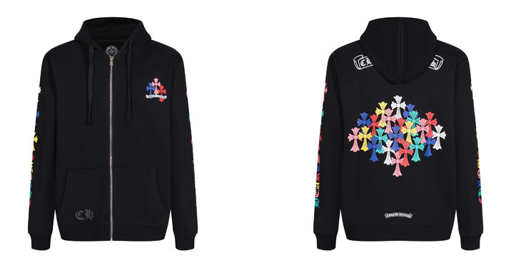25ss正确版Chrome Hearts 克罗伈十字架连帽卫衣百搭潮流时尚批发|undefined