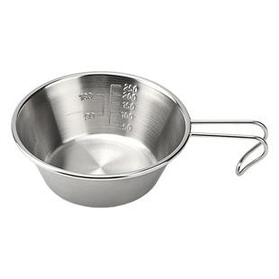 Food Grade 304 stainless steel Snow Bowl boiling water outdoor Bowl outdoor portable stainless steel bowl camping utensils wholesale