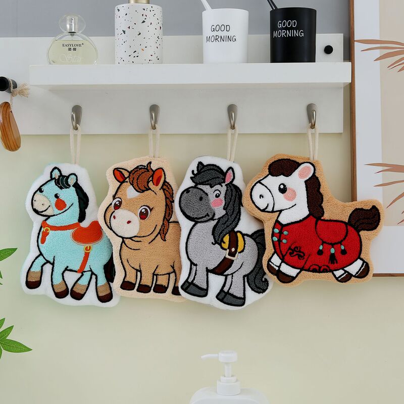 Little Pony Hand Towel for Children, Cute Cartoon Hand Drying Towel, Small Towel for Kindergarten and School, Hangable Small Square Towel, Sweat-Absorbent Little Pony Hand Towel for Children, Cute Cartoon Hand Drying Towel, Small Towel for Kindergarten and School, Hangable Small Square Towel, Sweat-Absorbent