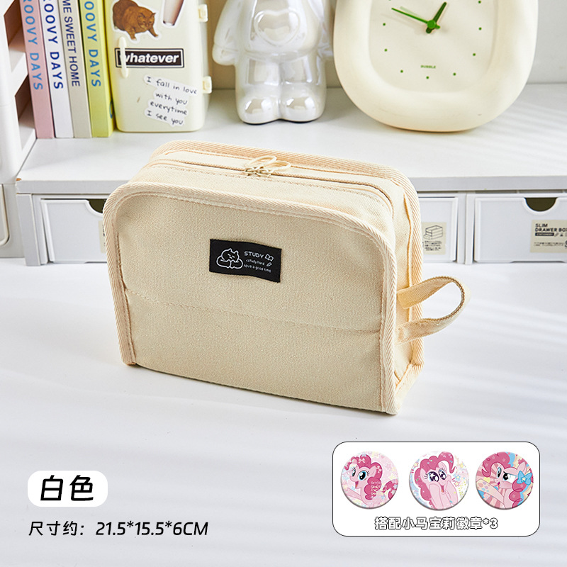 9 bolsas de bolígrafo de gran capacidad en bolsas de lápiz de nicho japonés simples de alto valor facial bolsas de papelería de estudiantes de secundaria