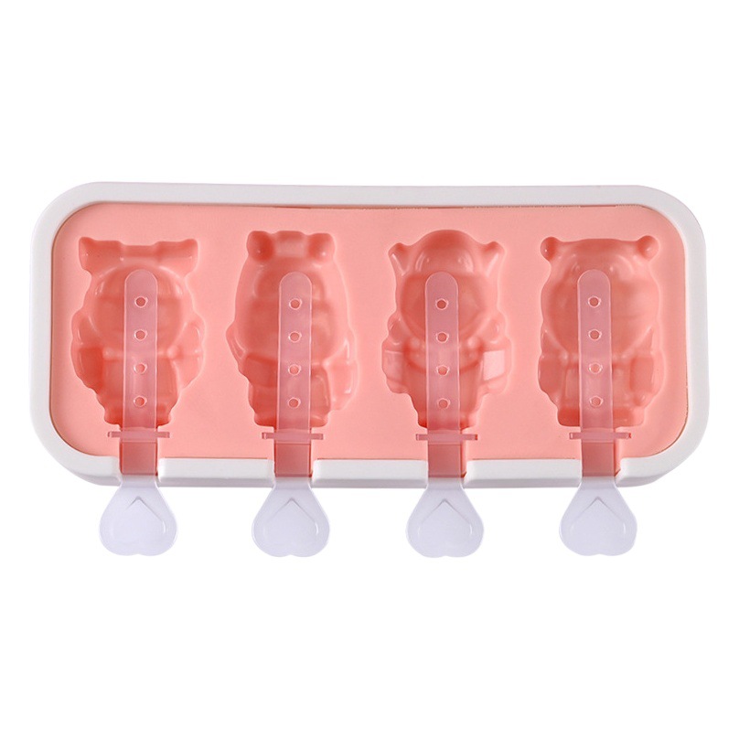 2022 nuevos niños de dibujos animados de helado molde bricolaje hecho en casa paleta Popsicle helado cubo de hielo herramienta de molienda fabricante