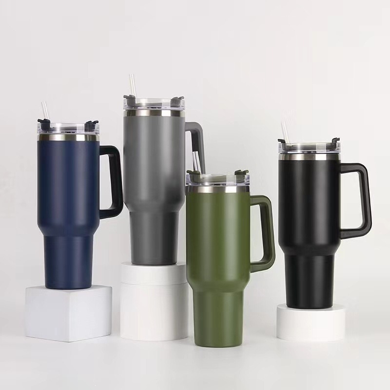 Cross-border nueva generación de 40oz tazas de mango 304 tazas de automóviles tazas de aislamiento térmico tazas de aislamiento frío tazas de gran capacidad portátiles al aire libre