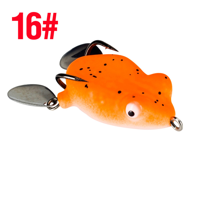 4g/3.5cmタイ風ダブルスパンコール雷蛙黒浮水蛙シミュレーション雷蛙黒魚餌ソフトカエル餌クロスボーダー|undefined