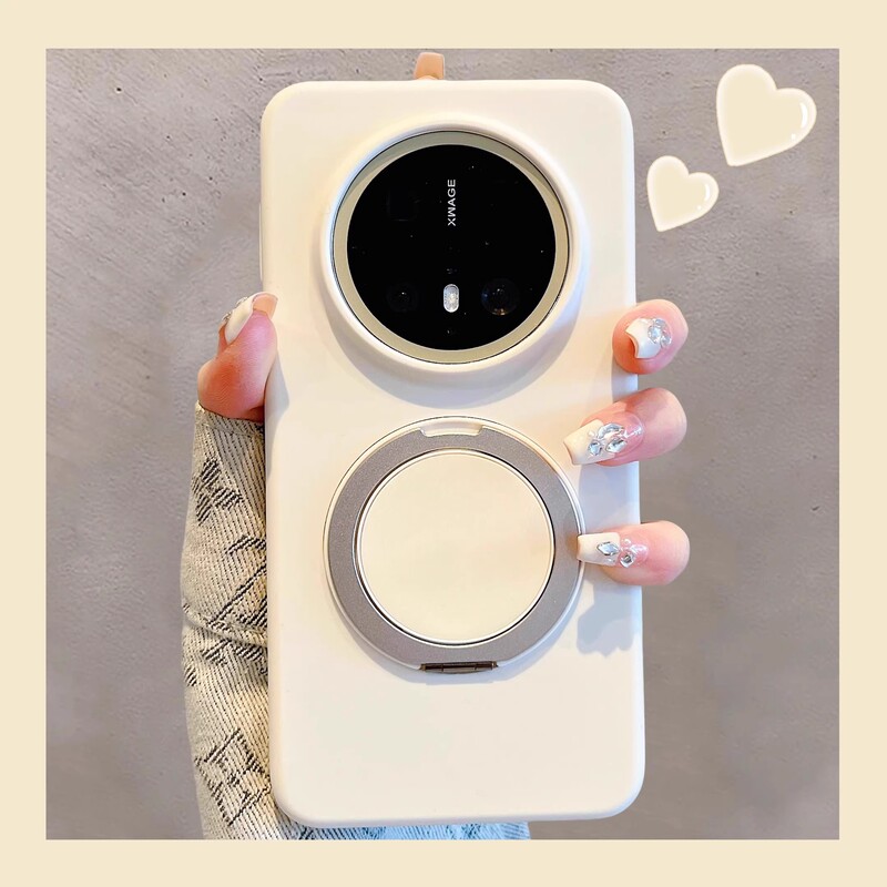 Liquid Silicone Suitable for Huawei Mate70Pro Mobile Phone Case P80 Magnetic Fulcrum Case 360 ​​Degree Rotating Protective Cover